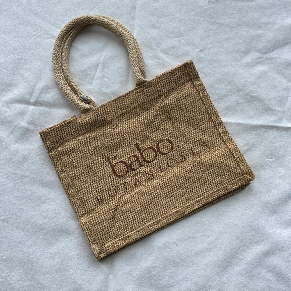 BABO BOTANICALS BAMBOO RAFFIA TOTE BAG
